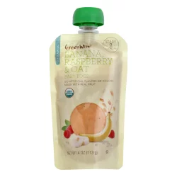 GreenWise Organic Baby Food, Banana, Raspberry & Oat, Stage 2 