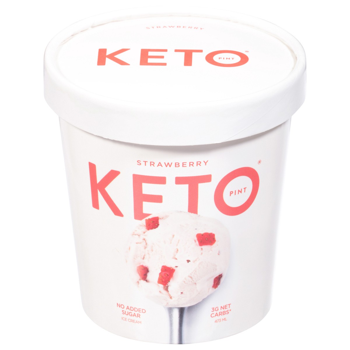 slide 1 of 9, Keto Pint Zero Added Sugar Strawberry Ice Cream 1 pt, 1 pint