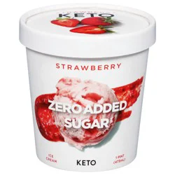 Keto Pint Zero Added Sugar Strawberry Ice Cream 1 pt