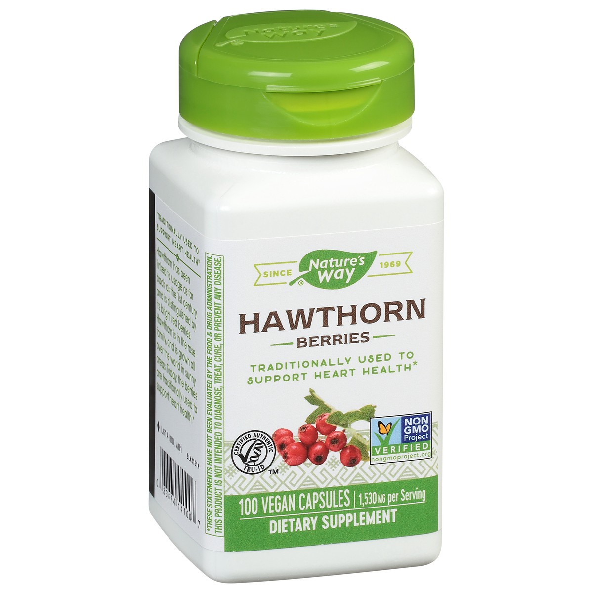 slide 9 of 9, Nature's Way 1080 mg Berries Hawthorn 100 Vegan Capsules, 100 ct