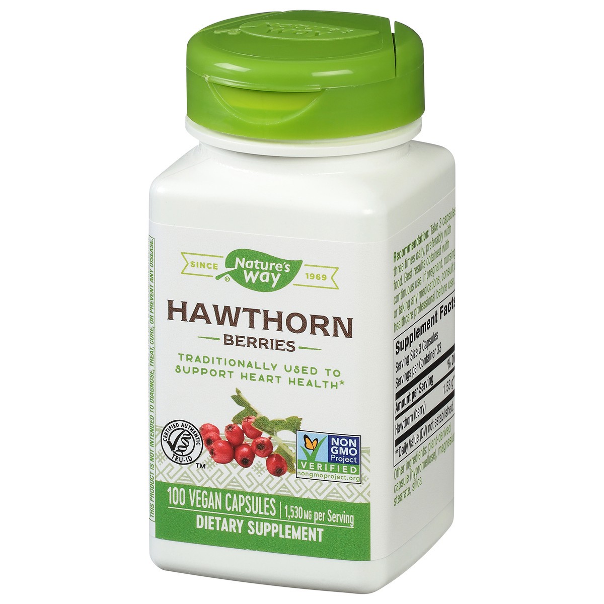 slide 2 of 9, Nature's Way 1080 mg Berries Hawthorn 100 Vegan Capsules, 100 ct