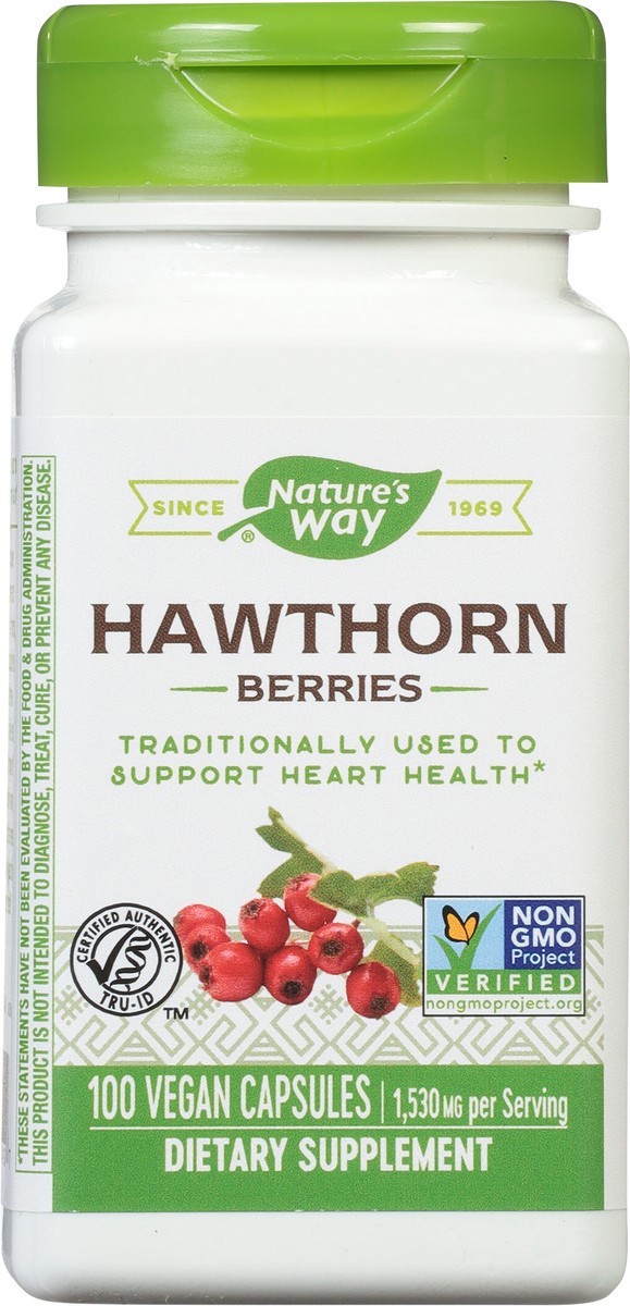 slide 6 of 9, Nature's Way 1080 mg Berries Hawthorn 100 Vegan Capsules, 100 ct