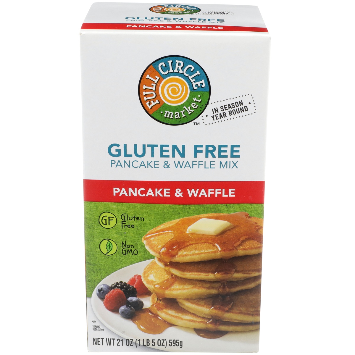 slide 1 of 1, Full Circle Market Pancake & Waffle Gluten Free Mix, 21 oz