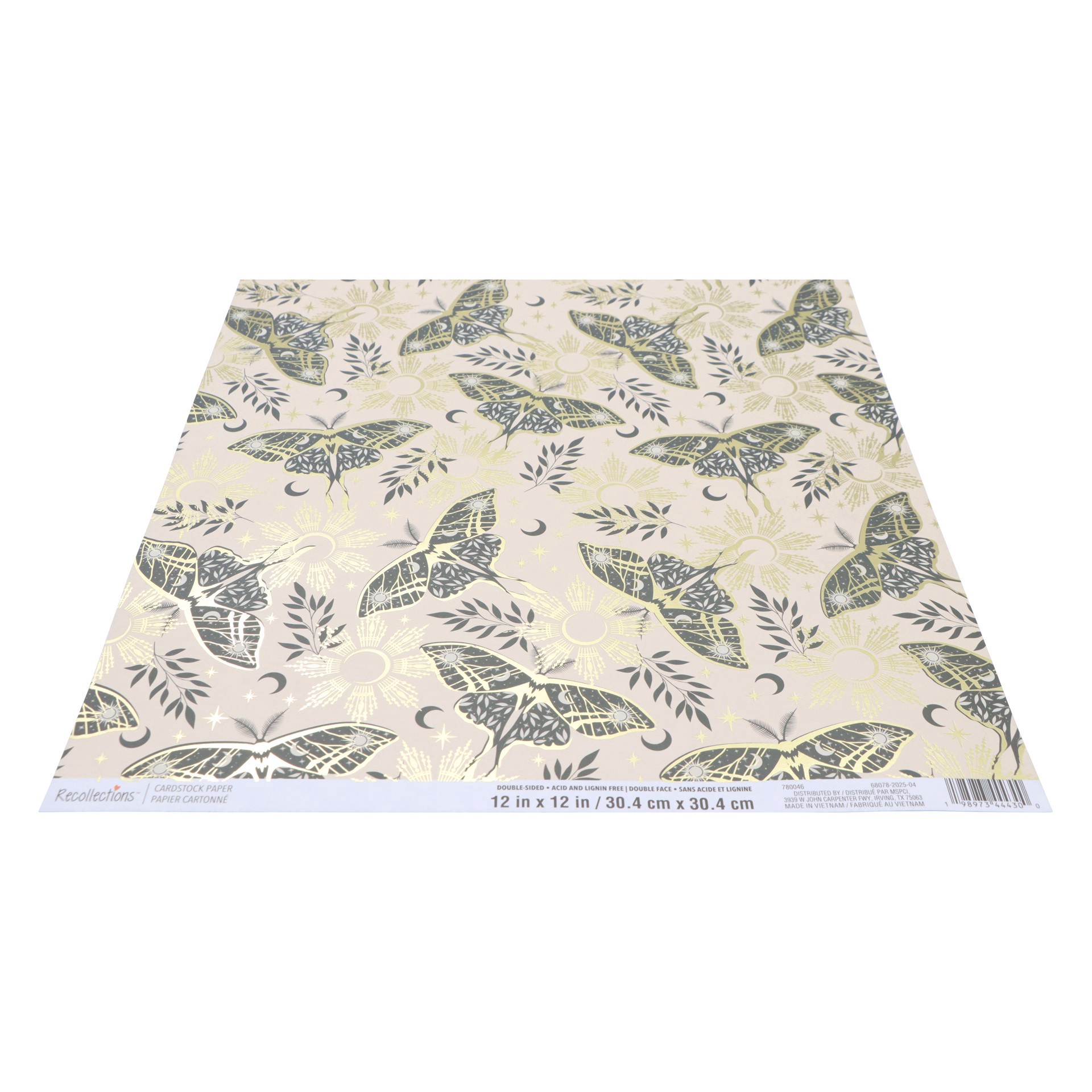 slide 2 of 7, 12" X 12" Double-Sided Moth Cardstock Paper By Recollections, 12 in x 12 in