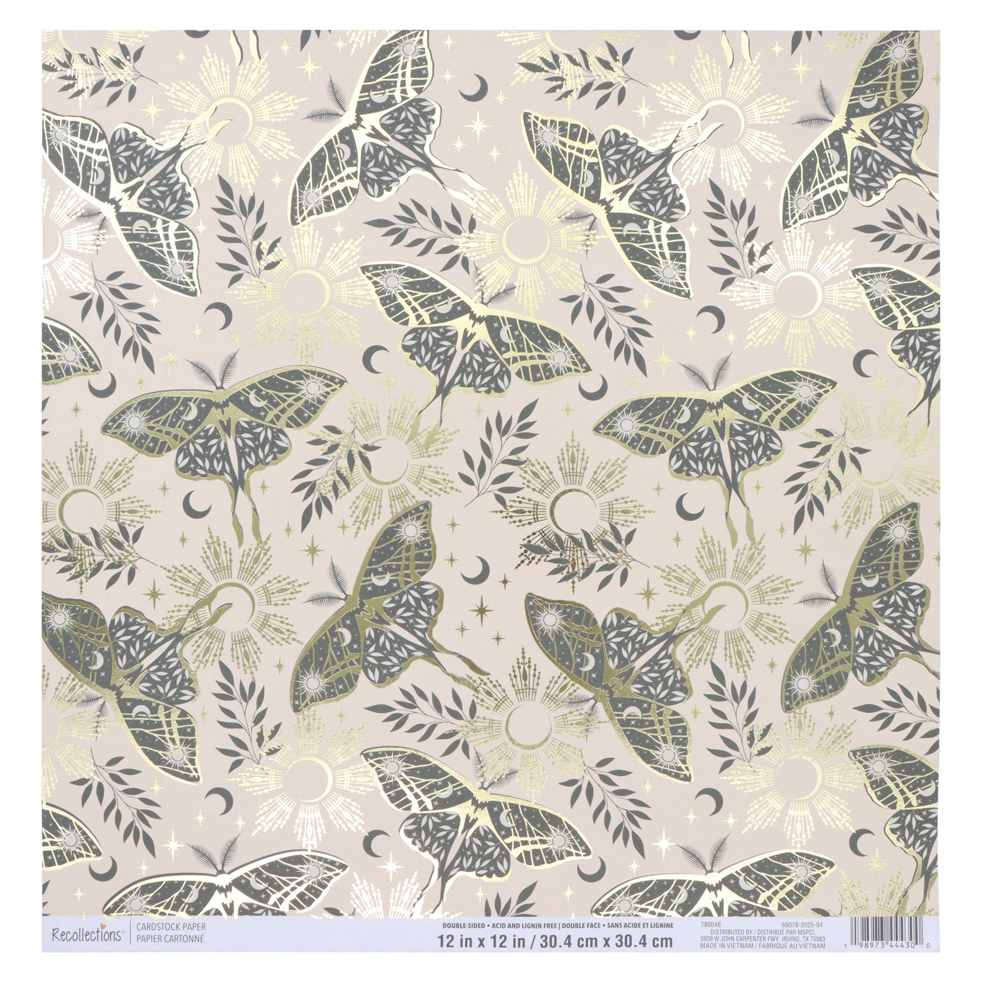 slide 6 of 7, 12" X 12" Double-Sided Moth Cardstock Paper By Recollections, 12 in x 12 in