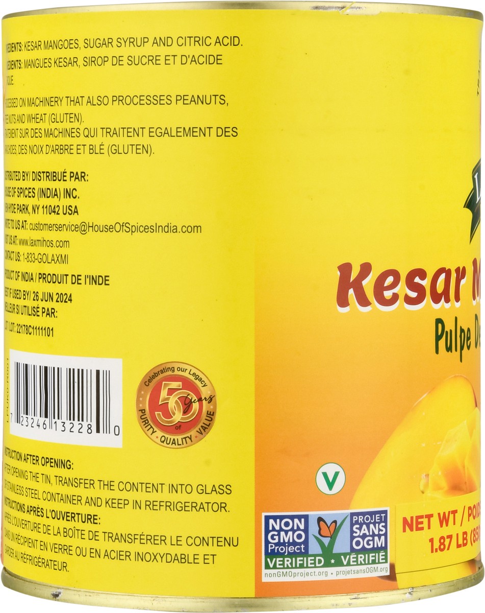 slide 7 of 9, Laxmi Kesar Mango Pulp 1.87 lb, 1.87 lb