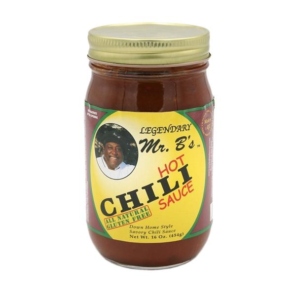 slide 1 of 1, Mr. B's Hot Chili Sauce, 16 oz