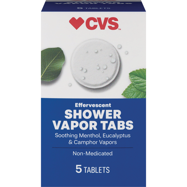 slide 1 of 1, Cvs Health Shower Tablets, Menthol, 5 Count, 5 ct