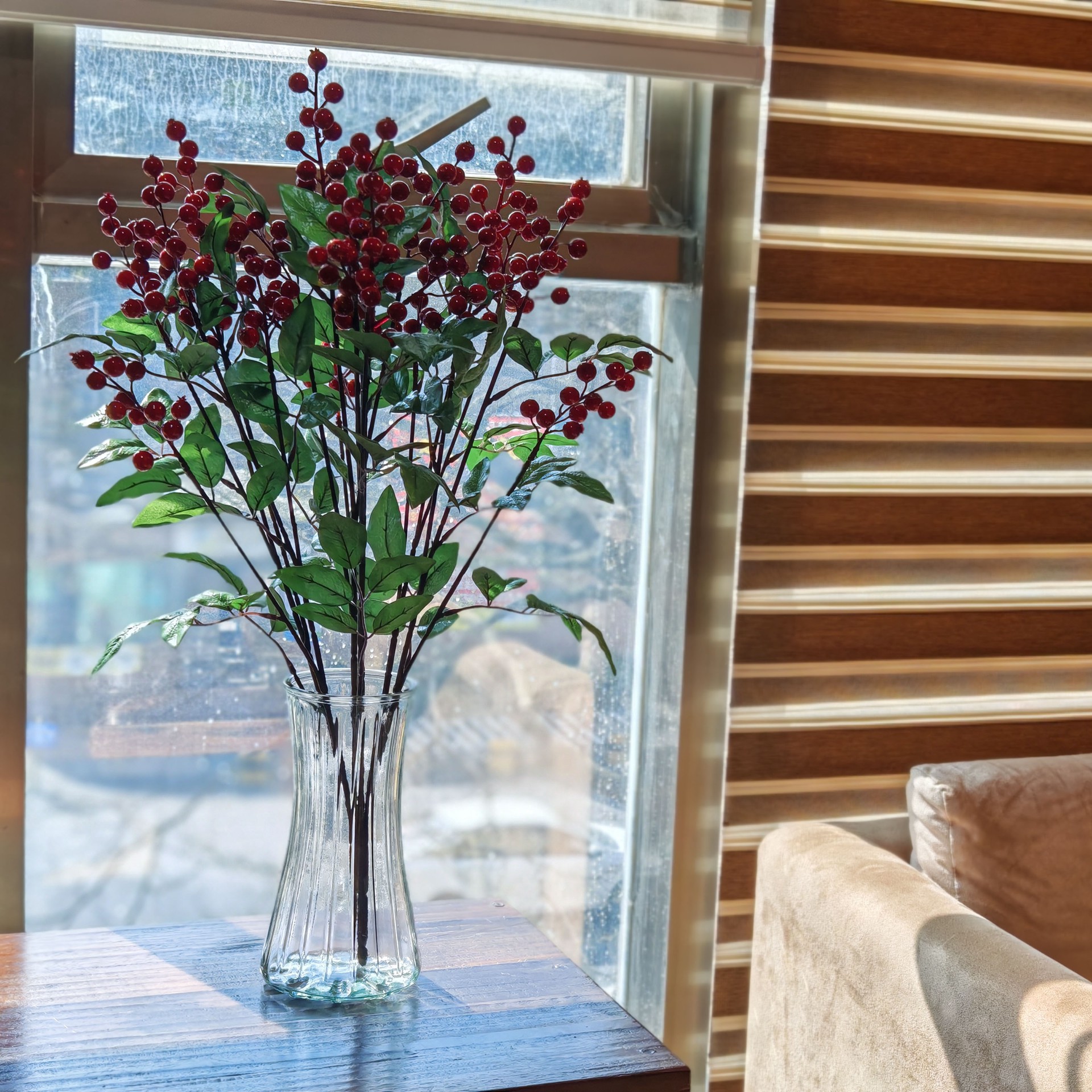 slide 2 of 3, 25" Red Berry Deluxe Bush By Ashland, 9 in x 9 in x 25 in