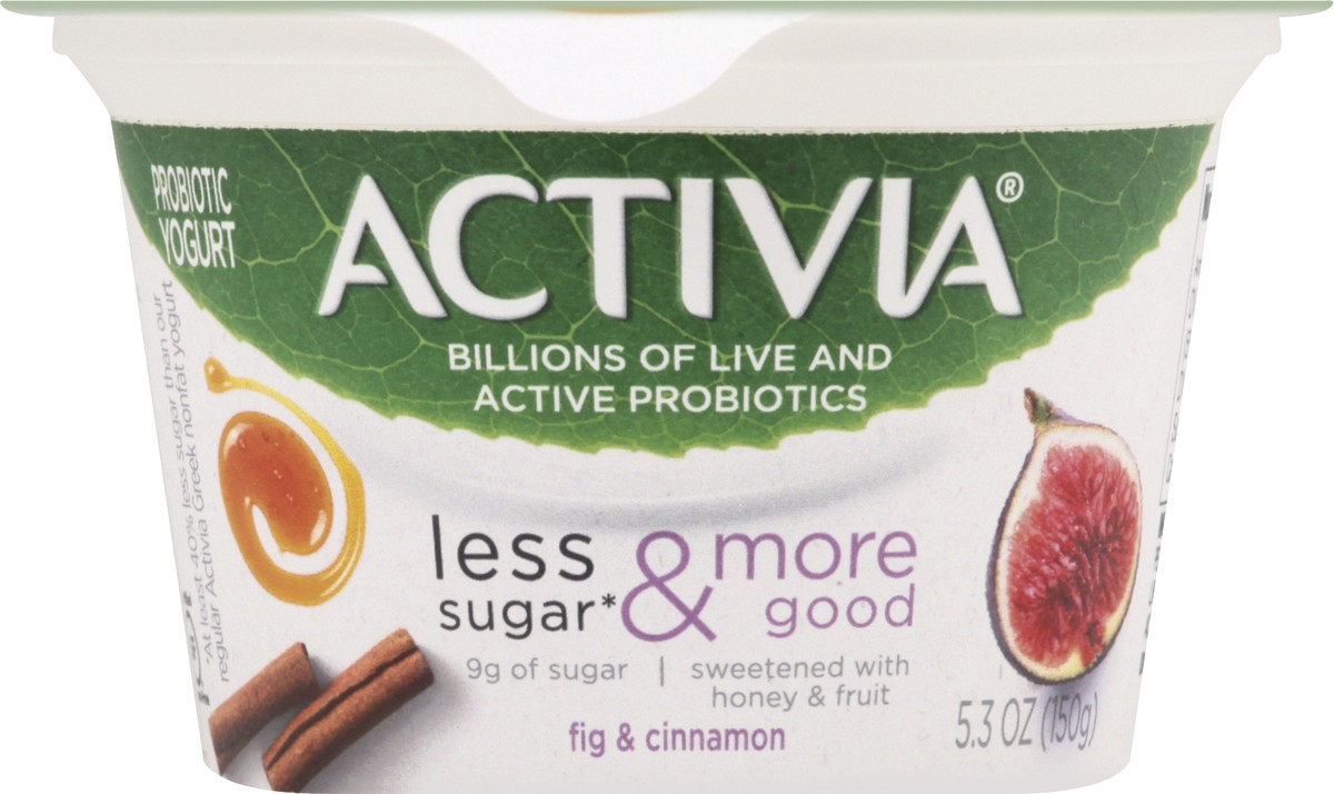 slide 7 of 8, Activia Less Sugar & More Good Fig & Cinnamon Yogurt, 5.3 Oz., 5.3 oz