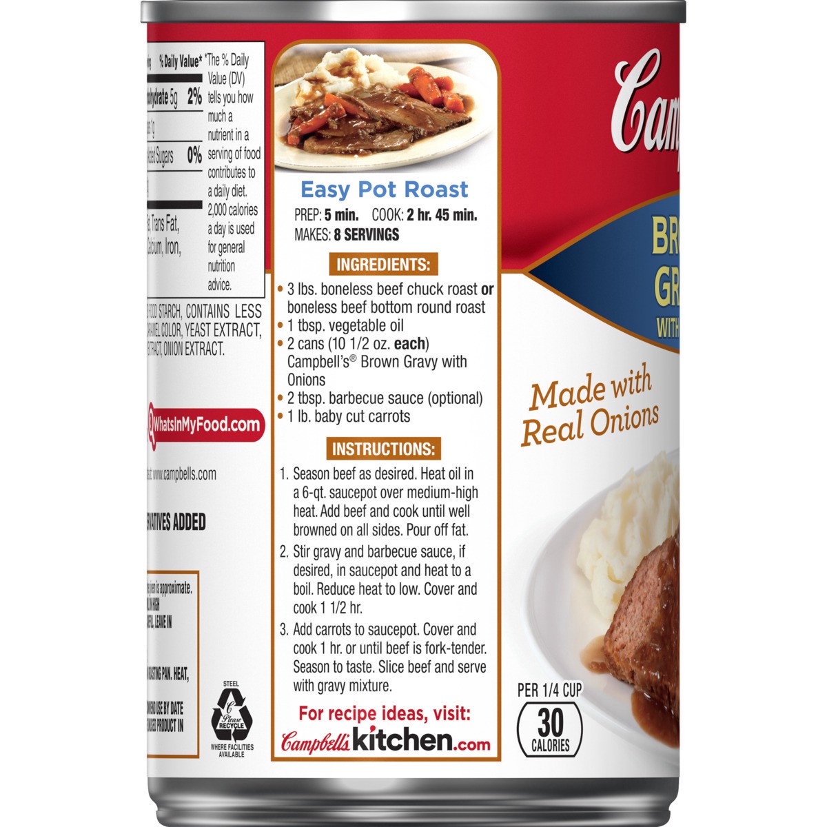 slide 2 of 11, Campbell's Brown Gravy with Onions, 10.5 oz