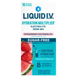 Liquid I.V. Hydration Multiplier Sugar-Free Strawberry Watermelon Electrolyte Drink Mix 10 - 0.45 oz Sticks