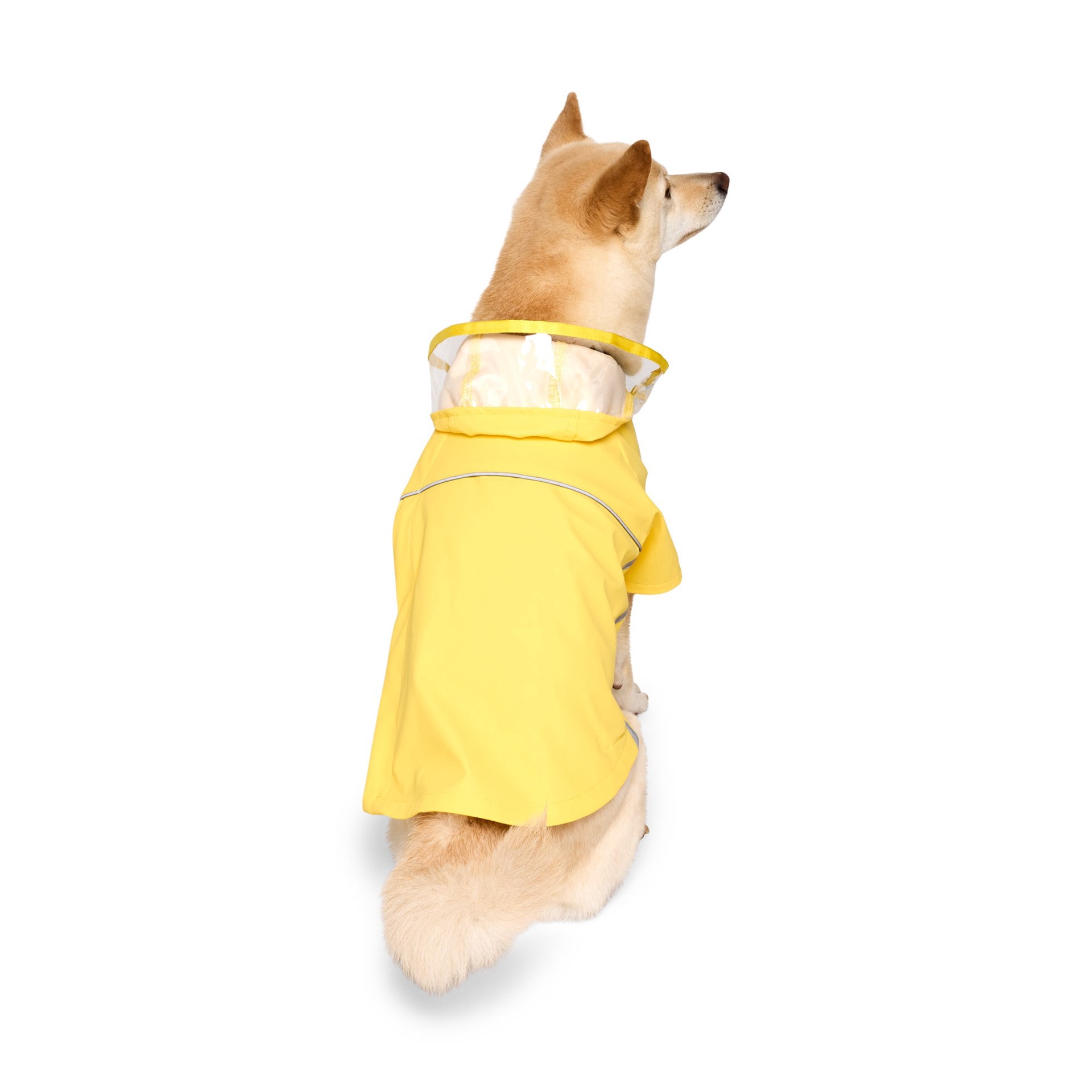slide 1 of 1, YOULY Classic Reflective Yellow Pet Raincoat, X-Small, 1 ct