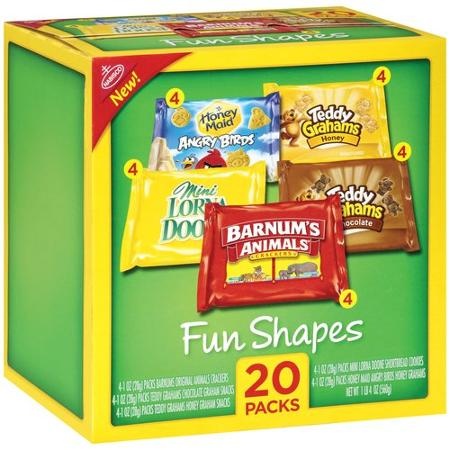 slide 1 of 1, Nabisco Fun Shapes Cookies and Crackers, 20 ct