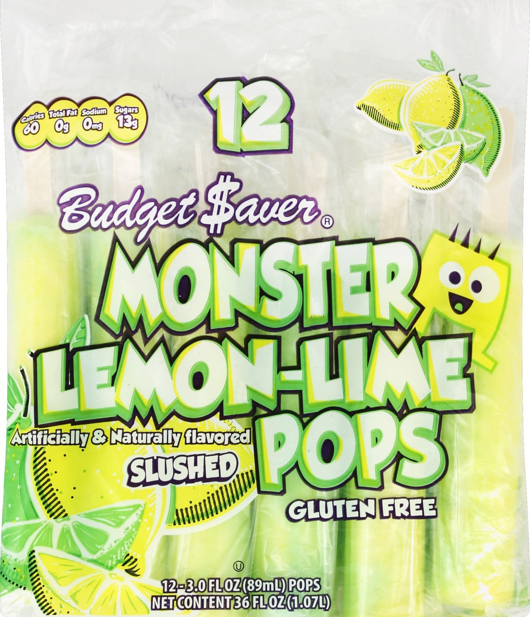 slide 4 of 7, Budget Saver Monster Pops 12 ea, 12 ct