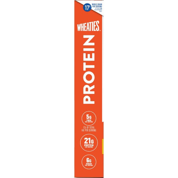 slide 13 of 13, Wheaties Protein Breakfast Cereal, Honey Pecan, 21g Protein, Breakfast of Champions, 16.4 oz, 16.4 oz