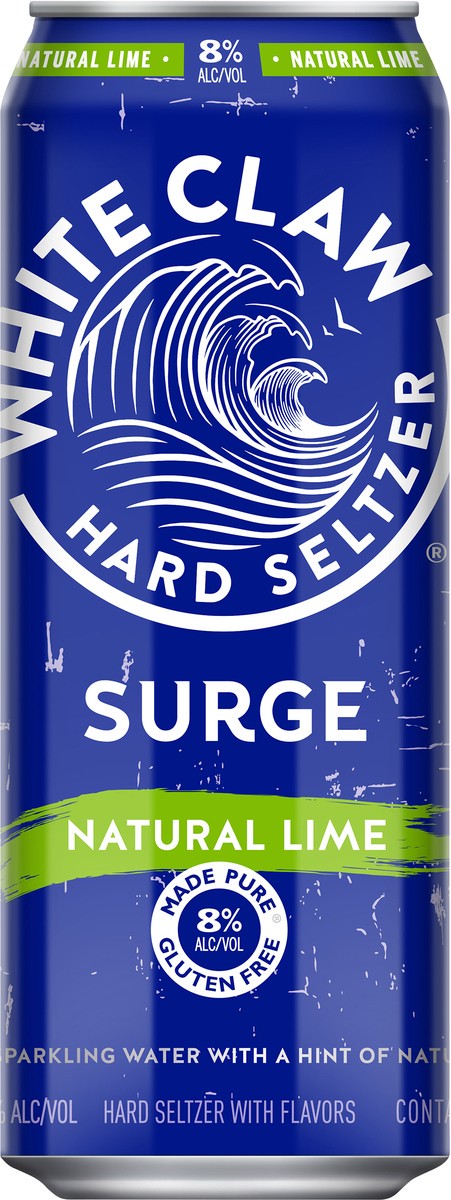 slide 9 of 11, White Claw Surge Hard Seltzer Natural Lime Beer 1 pt, 16 oz