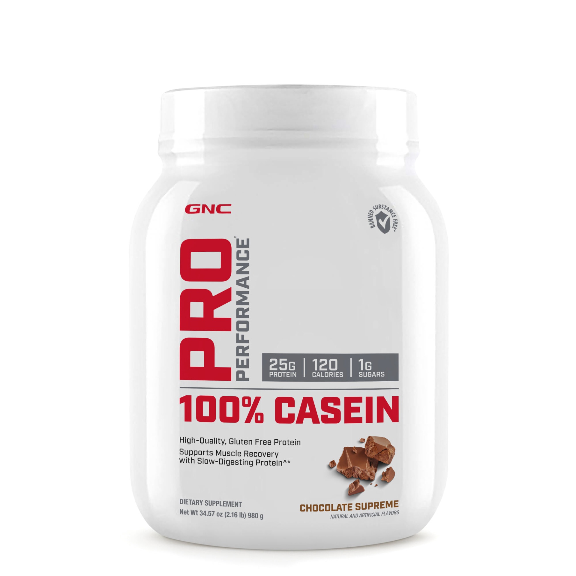 slide 1 of 1, GNC Pro Performance 100% Casein - Chocolate Supreme, 2 lb