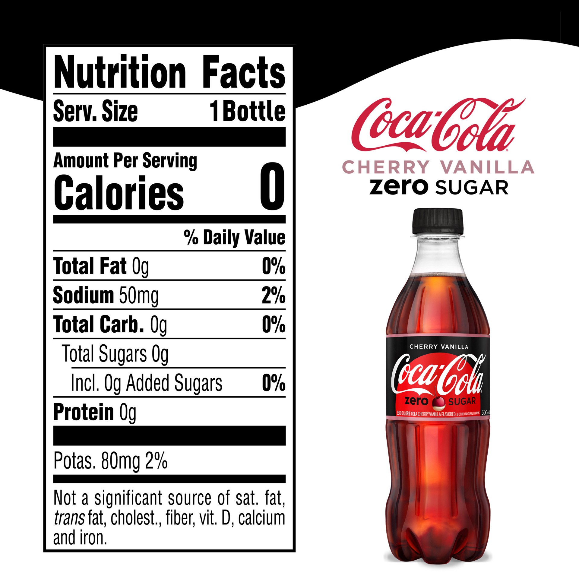 coke zero nutrition label