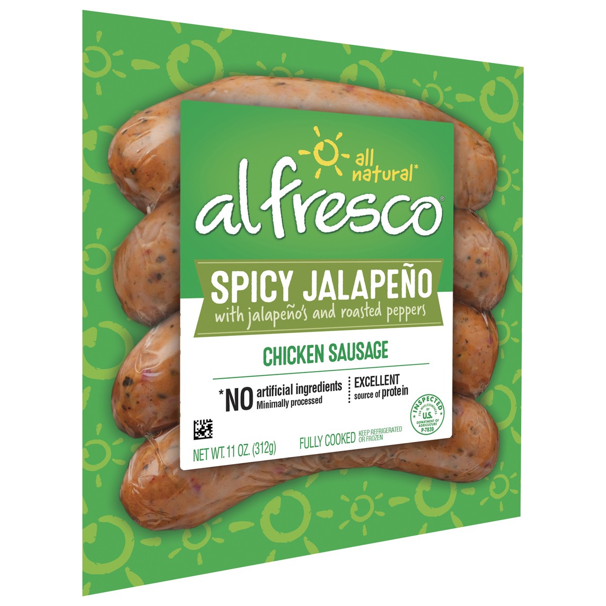 slide 6 of 12, Al Fresco Spicy Jalapeno Chicken Sausage 11 oz, 11 oz