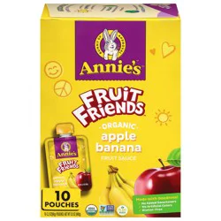 Annie''s Fruit Friends Organic Apple Banana Fruit Sauce 10 - 3.2 oz Pouches