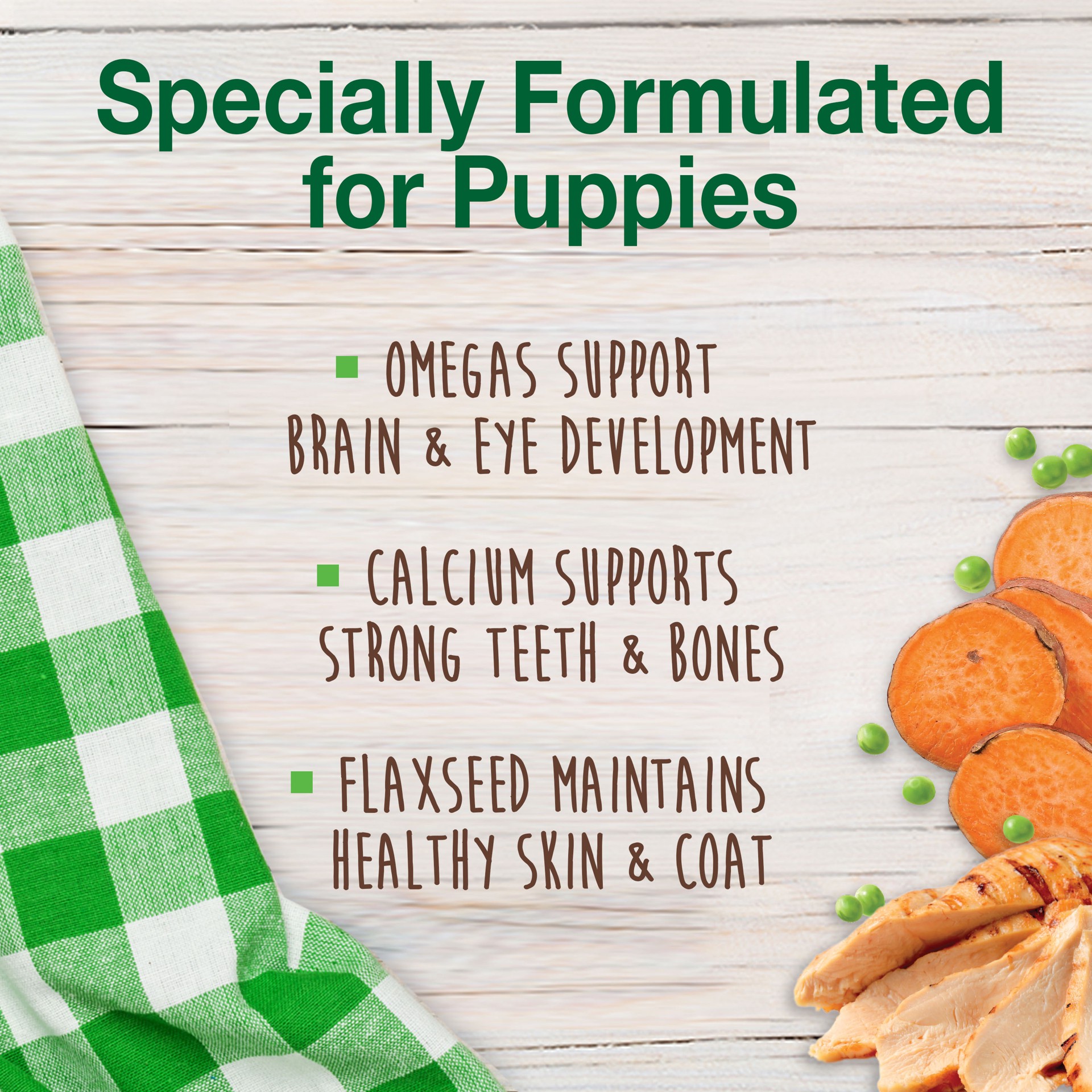 slide 5 of 10, Nylabone Healthy Edibles Puppy Turkey & Sweet Potato Dog Chew Treats X-Small/Petite - Up to 15 lbs.(4 Count), 4 ct