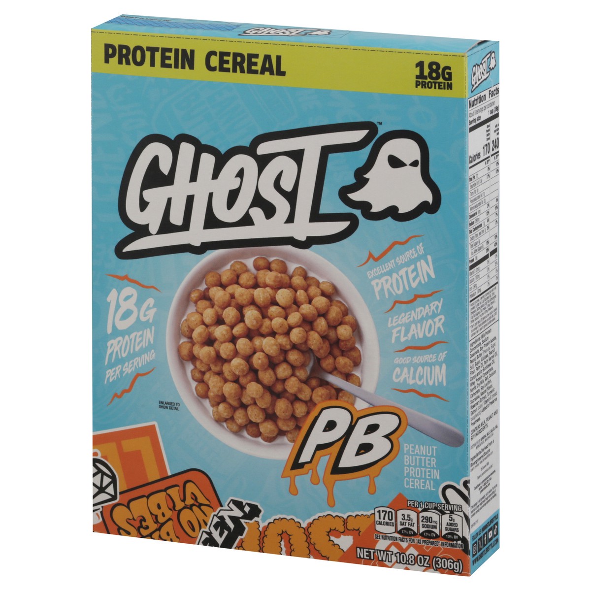slide 10 of 14, Ghost Peanut Butter Protein Cereal - 10.8 oz, 10.8 oz