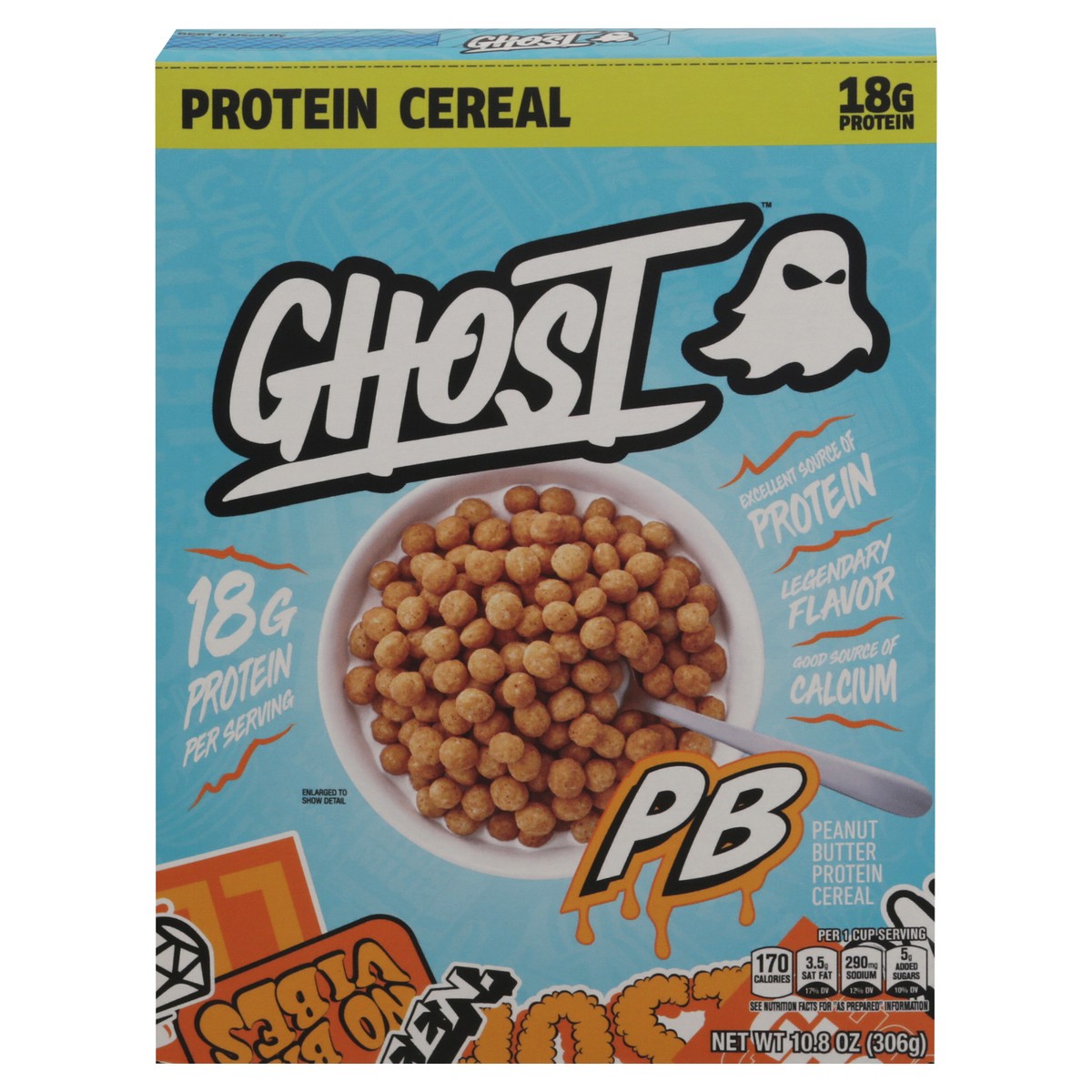 slide 2 of 14, Ghost Peanut Butter Protein Cereal - 10.8 oz, 10.8 oz
