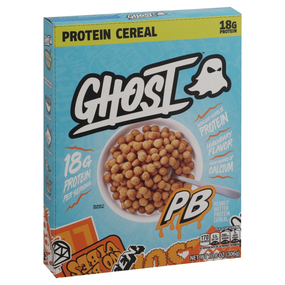 slide 12 of 14, Ghost Peanut Butter Protein Cereal - 10.8 oz, 10.8 oz