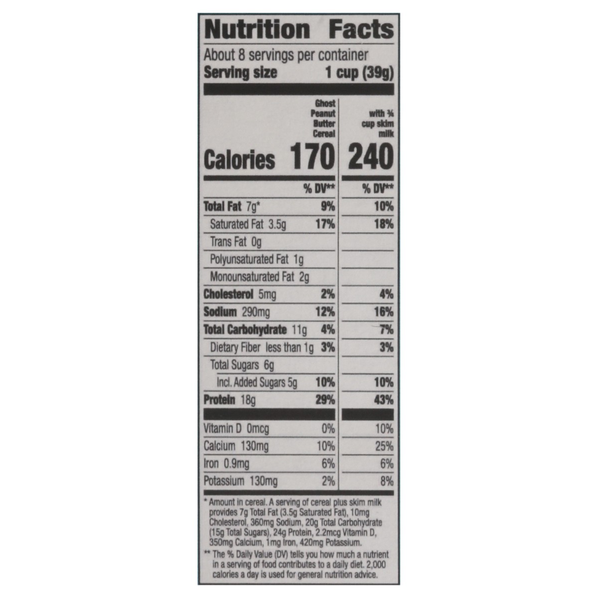 slide 8 of 14, Ghost Peanut Butter Protein Cereal - 10.8 oz, 10.8 oz