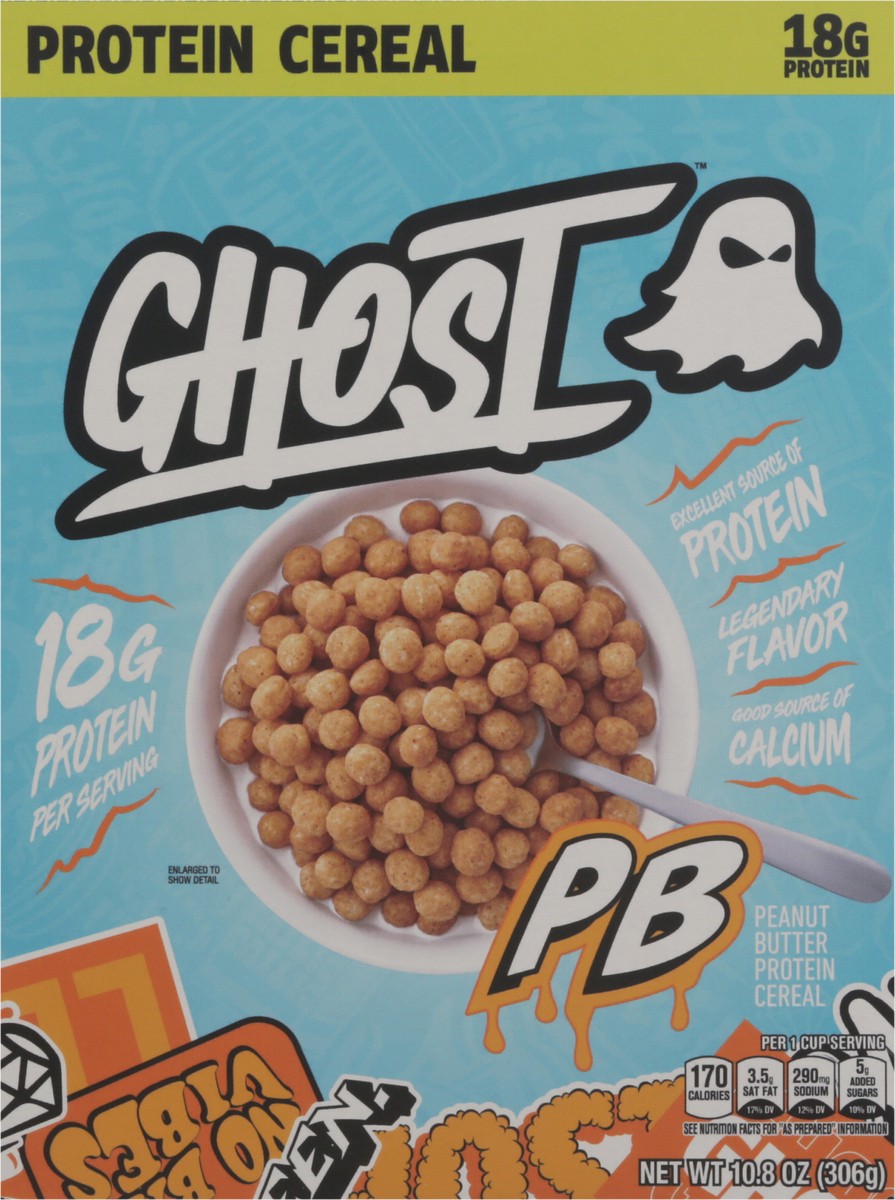 slide 5 of 14, Ghost Peanut Butter Protein Cereal - 10.8 oz, 10.8 oz