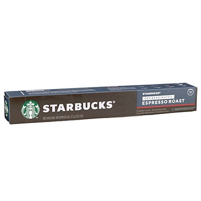 slide 1 of 1, Starbucks Decaffeinated Espresso Roast Single Serve Coffee Capsules, 10 ct