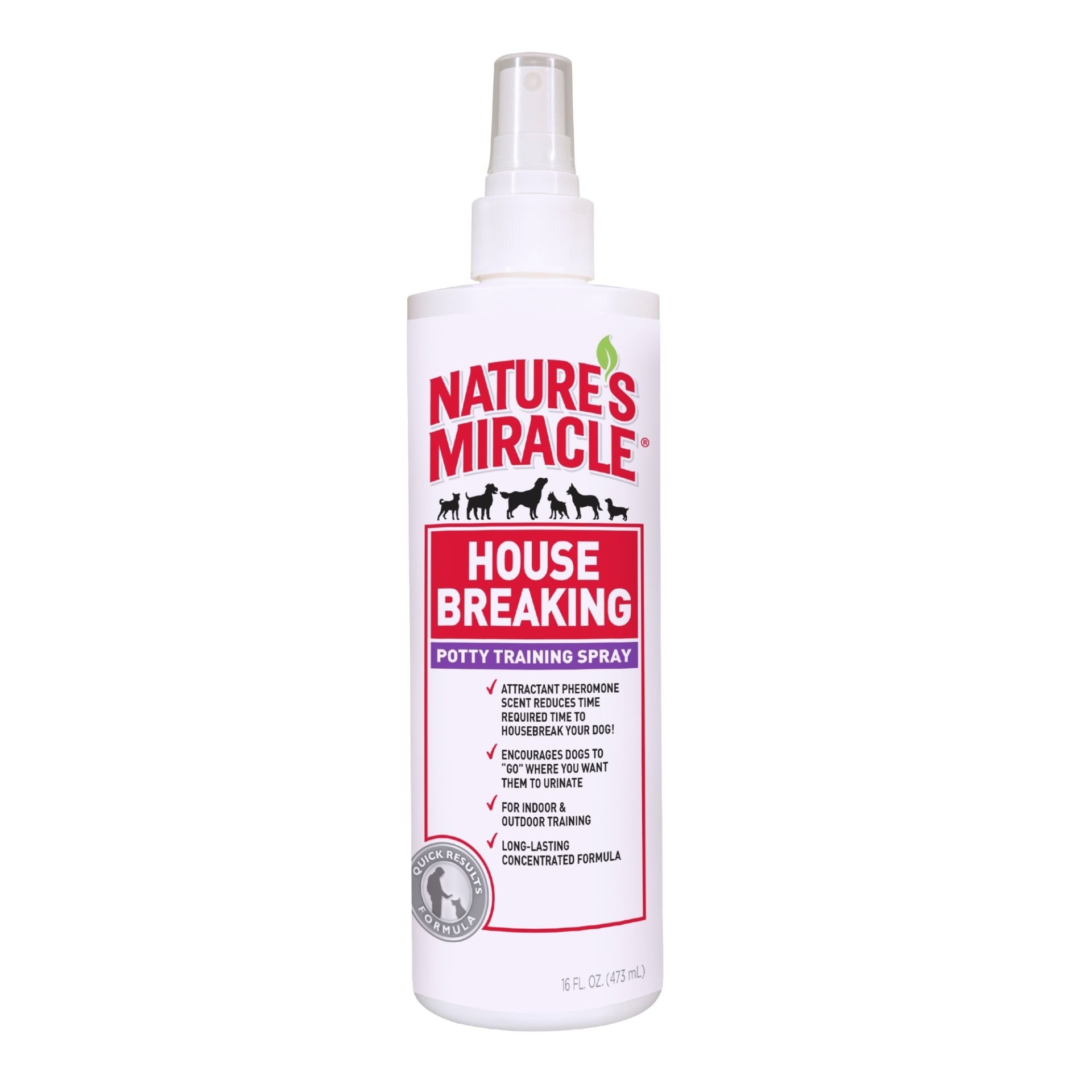 slide 1 of 1, Nature's Miracle House-Breaking "Go Here" Spray, 16 fl oz