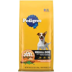 Pedigree Small Dog Adult Roasted Chicken, Rice & Vegetable Flavor Food for Adult Dogs 56 oz