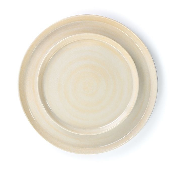 slide 2 of 12, Elama Crafted Clay Melamine Dinnerware Set - Cream, 12 ct