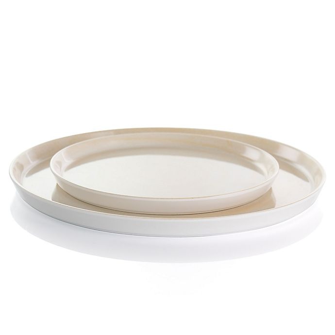 slide 12 of 12, Elama Crafted Clay Melamine Dinnerware Set - Cream, 12 ct