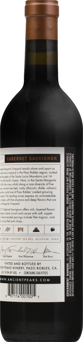 slide 9 of 11, Ancient Peaks Paso Robles California 2017 Cabernet Sauvignon 750 ml, 750 ml