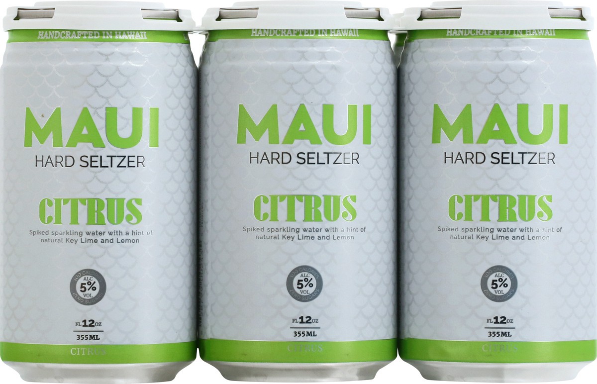 slide 10 of 11, Maui Hard Seltzer Citrus Hard Seltzer 6 ea, 6 ct; 12 oz