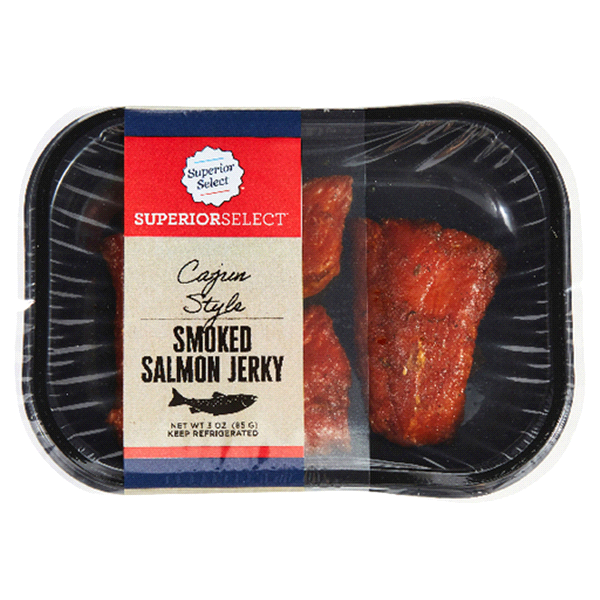 slide 1 of 1, OTHER-NATIONAL Superior Select Salmon Jerky. Cajun Brown., 3 oz