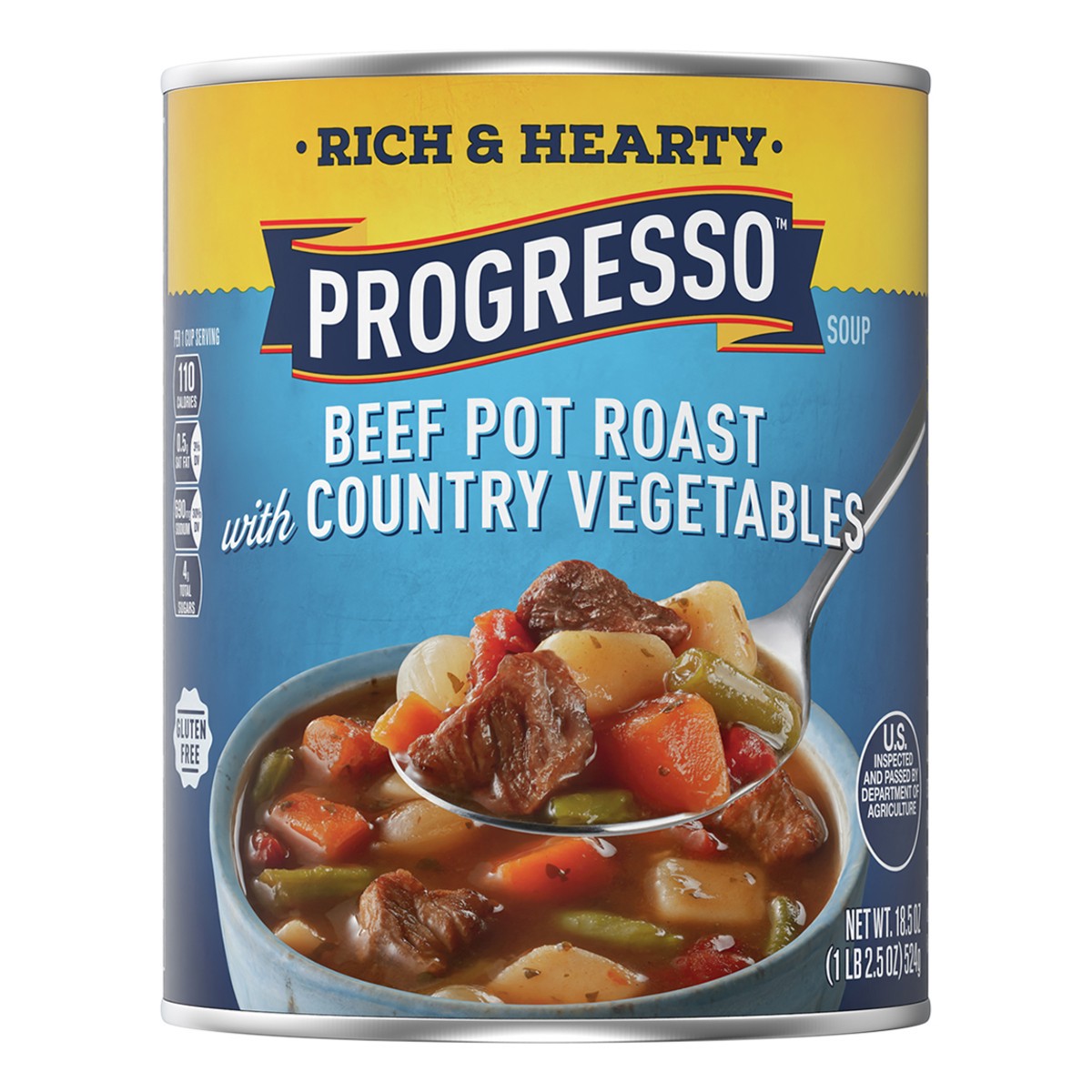 slide 1 of 19, Progresso Gluten Free Rich & Hearty Beef Pot Roast with Country Vegetables Soup - 18.5oz, 18.5 oz