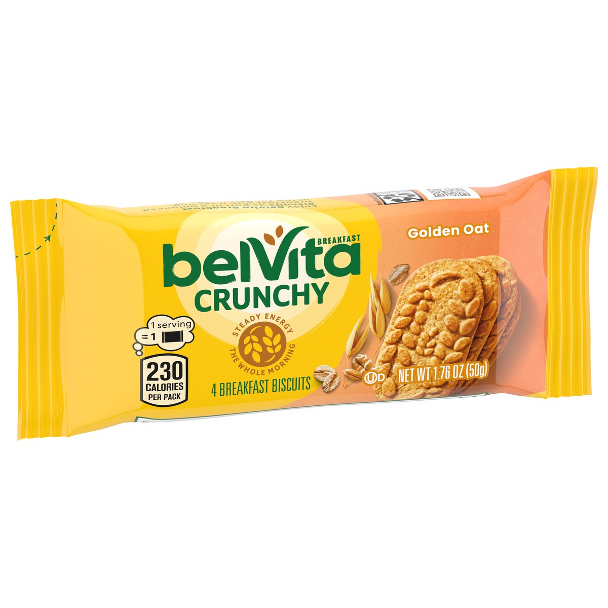 slide 2 of 9, belVita Golden Oat Breakfast Biscuits, 1 Pack (4 Biscuits Per Pack), 0.11 lb