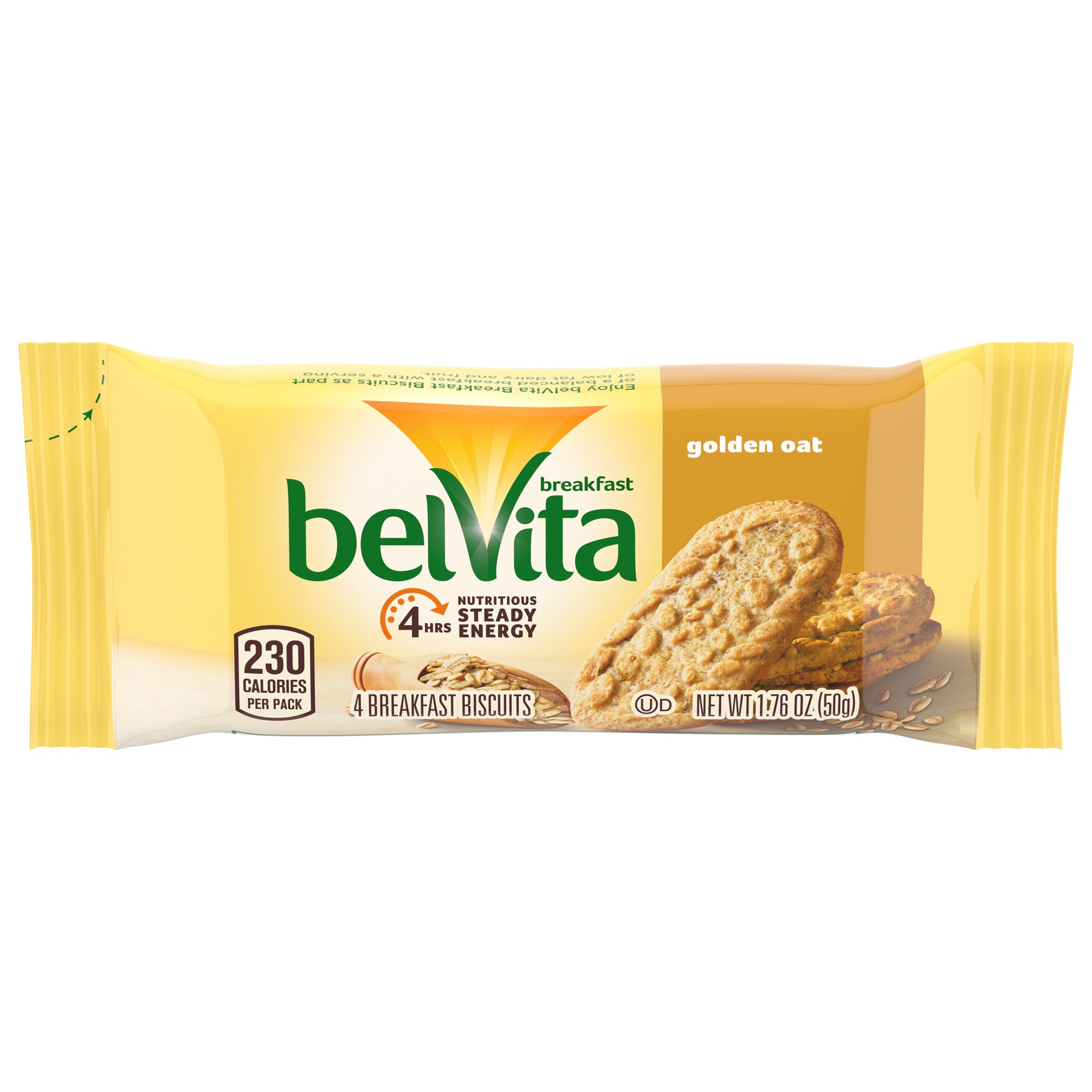 slide 1 of 9, belVita Golden Oat Breakfast Biscuits, 1 Pack (4 Biscuits Per Pack), 0.11 lb