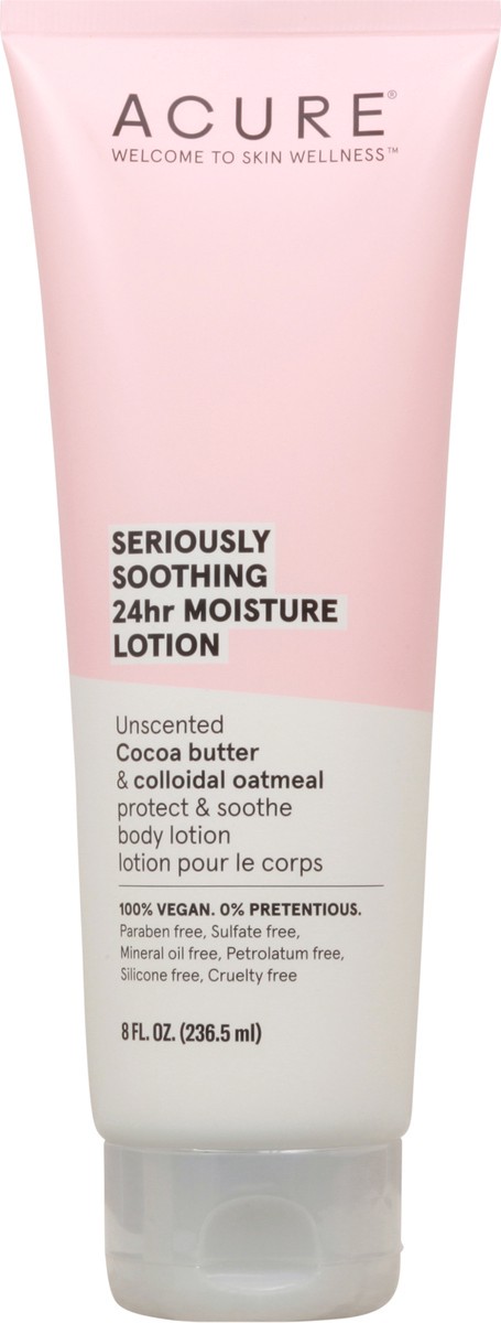 slide 6 of 9, ACURE Lotion, Cocoa Butter & Colloidal Oatmeal, Unscented, 8 fl oz