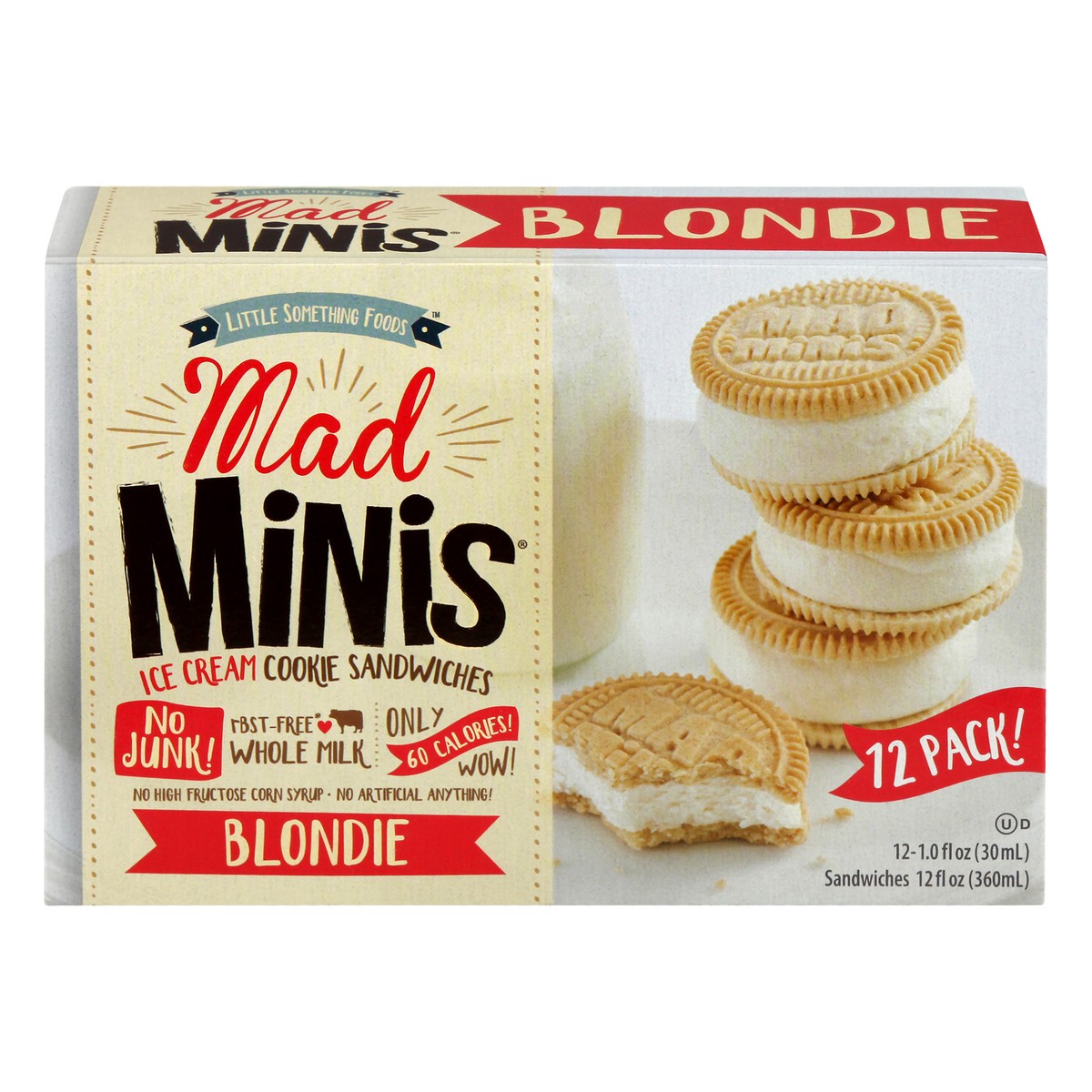 slide 1 of 13, Little Something Foods 12 Pack Blondie Ice Cream Cookie Sandwiches 12 ea, 12 ct