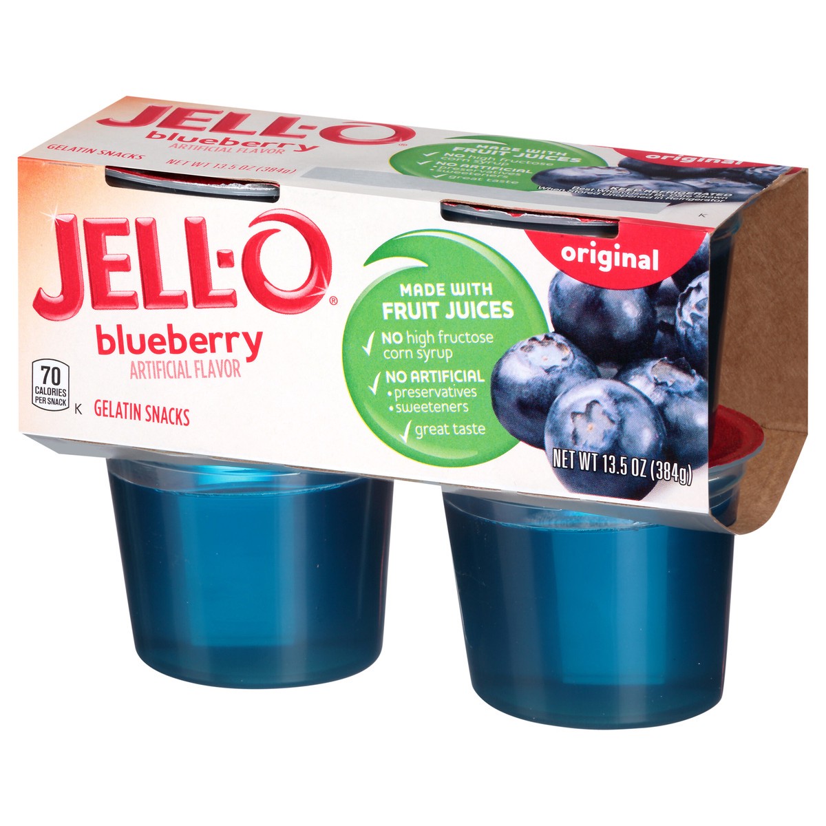 slide 5 of 13, Jell-O Ready to Eat Berry Blue Gelatin Snacks 13.5 oz Sleeve (4 Cups), 13.5 oz