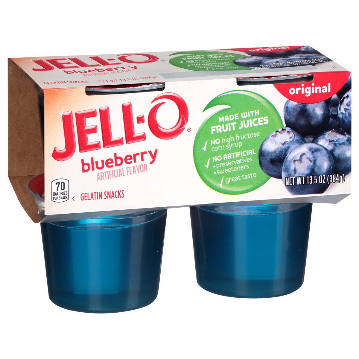 slide 9 of 13, Jell-O Ready to Eat Berry Blue Gelatin Snacks 13.5 oz Sleeve (4 Cups), 13.5 oz