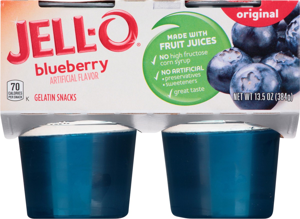 slide 11 of 13, Jell-O Ready to Eat Berry Blue Gelatin Snacks 13.5 oz Sleeve (4 Cups), 13.5 oz