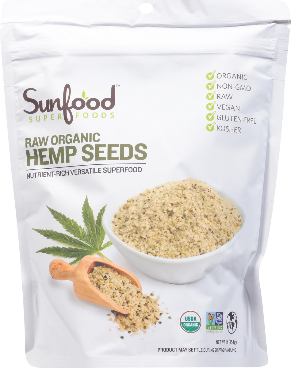 slide 5 of 13, SunFood Superfoods Organic Raw Hemp Seeds 1 lb, 1 lb