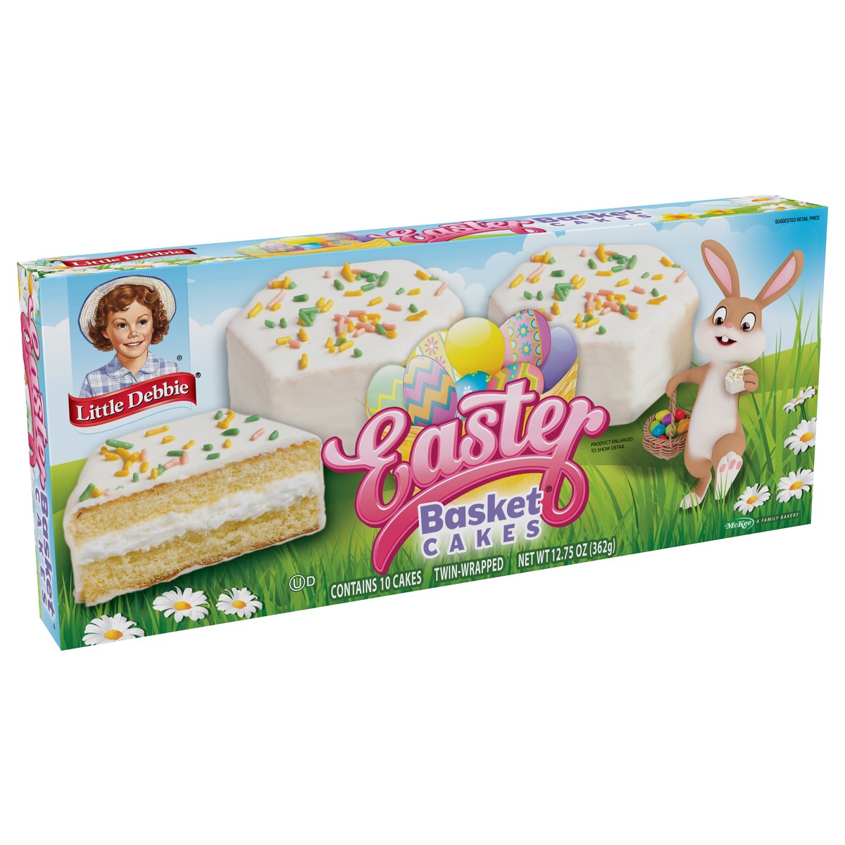 slide 7 of 9, Little Debbie Snack Cakes, Little Debbie Family Pack EASTER BASKET CAKES  (van), 10 ct