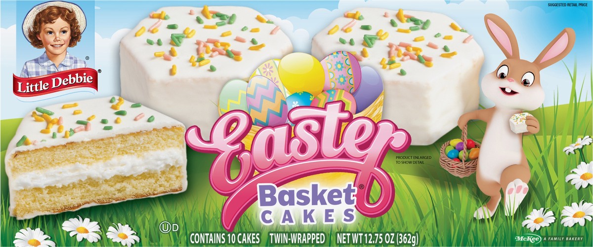 slide 4 of 9, Little Debbie Snack Cakes, Little Debbie Family Pack EASTER BASKET CAKES  (van), 10 ct